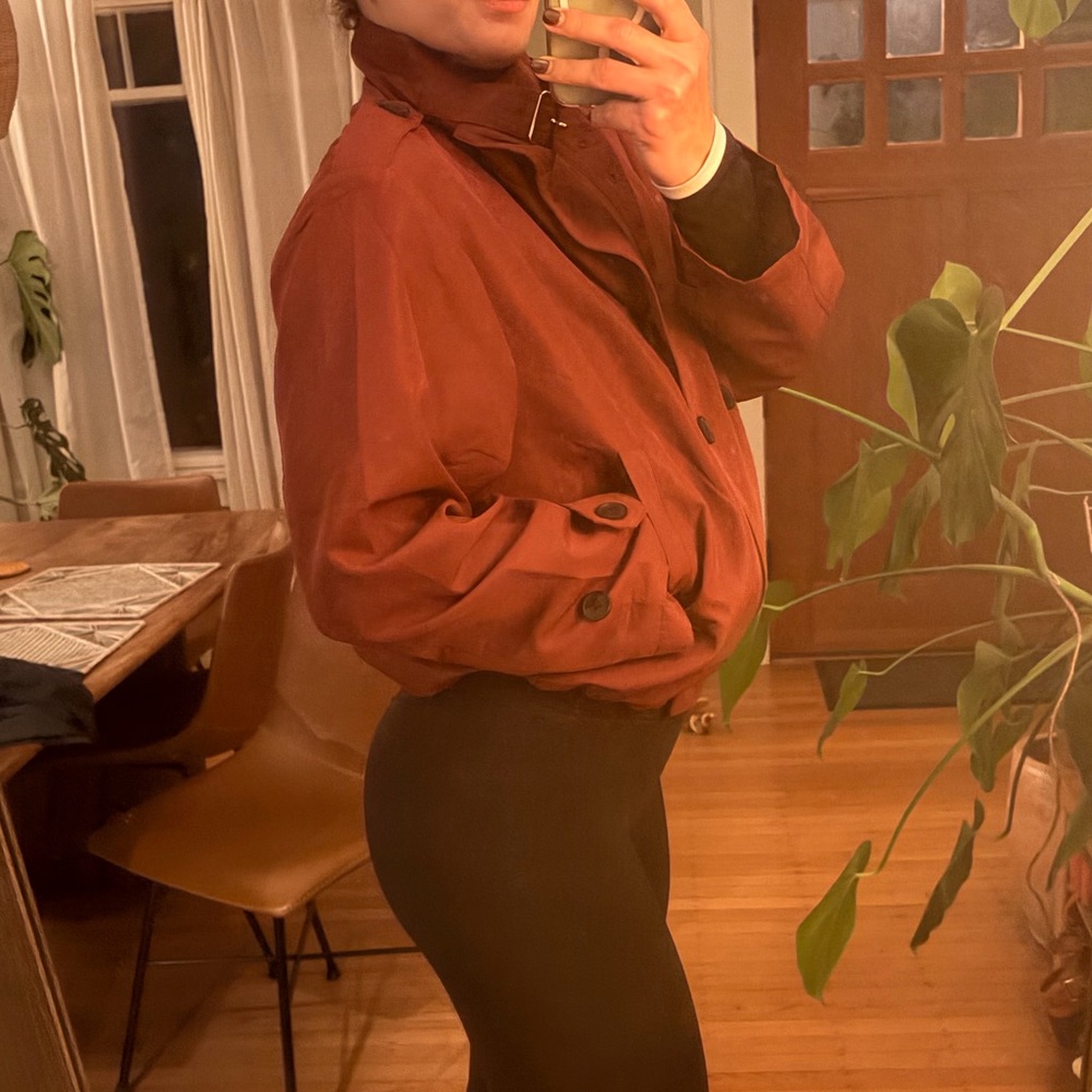 NWT Commense Burgundy Trench Coat - Picture 11 of 12